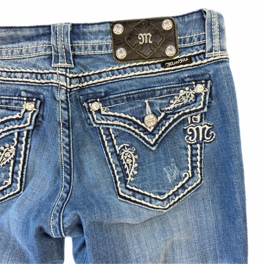 Miss Me Bootcut Low Rise Y2K Country Embellished Rhinestone Concert Denim Jeans